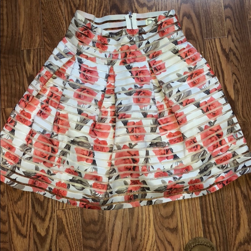 Floral flare skirt